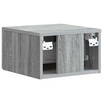 vidaXL Cabinet de chevet mural 2 Pièces Sonoma gris 33 x 34 5 x 20 cm