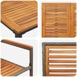 vidaXL Ensemble de Salle à Manger de Jardin 7 Pièces Gris  Marron