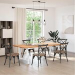 vidaXL Pieds de table à manger en forme de A 2 pièces Blanc 90 x (72-73) cm Acier