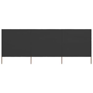 vidaXL Paravent 3 panneaux Tissu 400 x 80 cm Anthracite