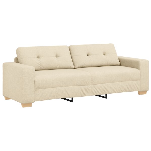 Canap'3 places crème de 180 cm en tissu