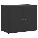 vidaXL Armoire de rangement de jardin Noir 100x55 5x80 cm Résine tressée
