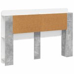 vidaXL Cabinet de Tête de Lit Gris béton Bois d’ingénierie