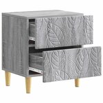 vidaXL Table de chevet Sonoma gris 43 x 34 5 x 48 cm Bois d'ingénierie