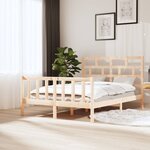 vidaXL Cadre de lit Bois de pin massif 140x200 cm