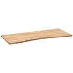 vidaXL Dessus de bureau non traité bois massif de chêne rectangulaire
