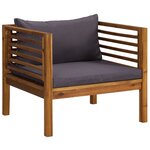 vidaXL Salon de jardin 12 Pièces avec coussin Bois d'acacia solide