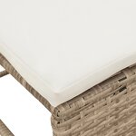 vidaXL Ensemble de canapé extérieur Beige et crème Rotin et tissu Moyen