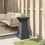 vidaXL Jardinière à pilier Noir 35 x 35 x 73 cm Acier