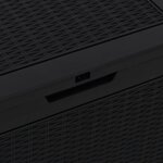 vidaXL Boîte de stockage de jardin noir 55 5x43x53 cm polypropylène