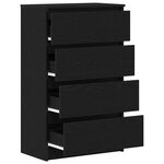 vidaXL Buffet chêne noir 60x35x98 5 cm bois d'ingénierie