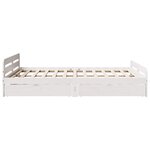 vidaXL Cadre de lit sans matelas blanc 160x200 cm bois de pin massif