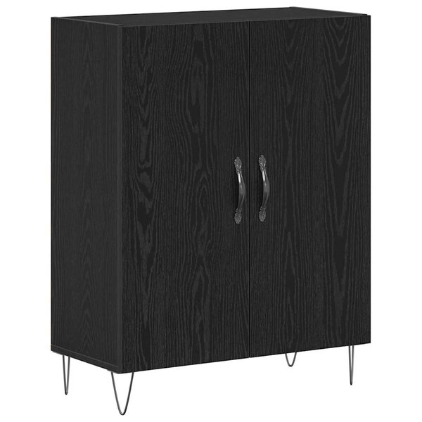 vidaXL Buffet Chêne noir 69 5 x 34 x 90 cm Bois d'ingénierie