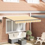 vidaXL Auvent Rétractable Jaune 250 x 200 cm tissu