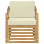 vidaXL Canapé d’extérieur Polyester Blanc et crème