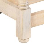 vidaXL Table à manger Rond 110x76 cm Bois de manguier massif