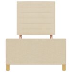 vidaXL Cadre de lit avec tête de lit Crème 90 x 200 cm tissu