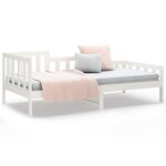 vidaXL Lit de jour sans matelas blanc 90x190 cm bois de pin massif