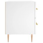 vidaXL Tables de chevet 2 Pièces blanc 40x35x47 5 cm bois d’ingénierie
