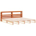 vidaXL Tête de lit avec étagères marron cire 200 cm bois massif de pin