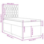 vidaXL Sommier à lattes de lit avec matelas Gris clair 100x200cm Tissu