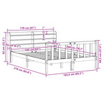 vidaXL Cadre de lit sans matelas 160x200 cm bois massif de pin
