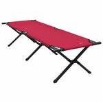 vidaXL Lit de camping pliant 2 Pièces Rouge 193 x 69 x 45 cm Tissu Oxford
