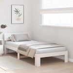 vidaXL Cadre de lit avec tête de lit Blanc 75 x 190 cm Pin massif
