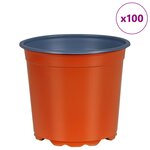 vidaXL Pot à fleurs 100 Pièces Céramique Ø 15 x 13 cm Plastique