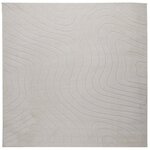vidaXL Tapis de surface Carré HUARTE Crème 240 x 240 cm Polyester