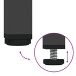 vidaXL Tables de chevet 2 Pièces noir 36x39x68 cm acier laminé à froid