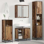 vidaXL Ensemble de mobilier de salle de bain 3 Pièces Bois Ancien
