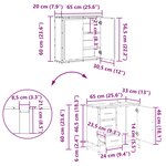 vidaXL Ensemble de mobilier de salle de bain 2 Pièces Chêne artisanal