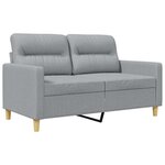 vidaXL Canapé à 2 places Gris clair 120 cm Tissu