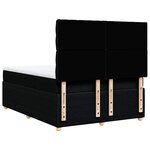 vidaXL Sommier à lattes de lit avec matelas Noir 160x200 cm Tissu