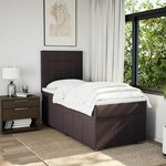 vidaXL Sommier à lattes de lit avec matelas Marron foncé 90x200 cm