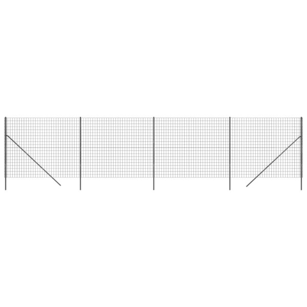 vidaXL Clôture en treillis métallique anthracite 2 2x10 m