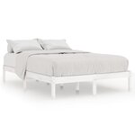 vidaXL Cadre de lit sans matelas blanc bois massif 160x200 cm