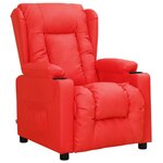 vidaXL Fauteuil inclinable Rouge Similicuir