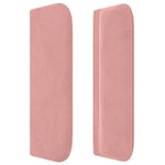 vidaXL Tête de lit avec oreilles Rose 103x16x78/88 cm Velours