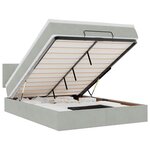 vidaXL Cadre de lit ottoman et matelas gris clair 140x190 velours