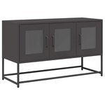 vidaXL Meuble TV noir 100 5x39x60 5 cm acier laminé à froid