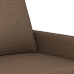 vidaXL Ensemble de canapés 3 Pièces avec coussins Marron Tissu