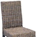 vidaXL Chaise de salle à manger 2 Pièces Noir Blanchi 45 x 54 x 93 cm