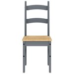 vidaXL Chaises à manger lot de 2 gris 40x46x99 cm bois massif de pin