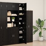 Cabinet Slim vidaXL Chêne noir 30x42.5x225 cm Bois d'ingénierie