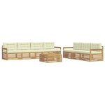 vidaXL Ensemble de canapés d'extérieur 8 pc Blanc et crème Polyester