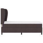 vidaXL Lit à ressorts   matelas marron foncé  80x200 cm  en tissu