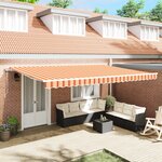 vidaXL Auvent rétractable automatique Jaune et Orange 500x350 cm