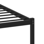 vidaXL Cadre de lit en métal sans matelas chêne fumé 150x200 cm